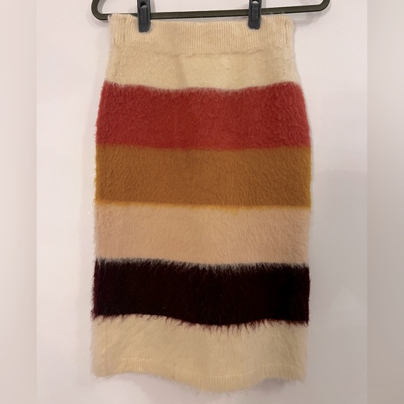 Lou & Grey fuzzy alpaca blend midi skirt XS - Picture 1 of 3